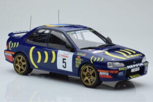 Subaru Impreza 555 #5 C. Sainz / L. Moya Tour de Corse 1995 IXO 1:18 18RMC063A Kov – obrázok 4 z 6