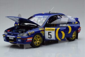 Subaru Impreza #5 C. Sainz / L. Moya 2nd Place Rally Monte Carlo 1995 Kyosho 1:18 08962B Kov – obrázok 2 z 9