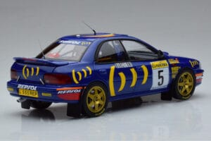 Subaru Impreza #5 C. Sainz / L. Moya 2nd Place Rally Monte Carlo 1995 Kyosho 1:18 08962B Kov – obrázok 3 z 9