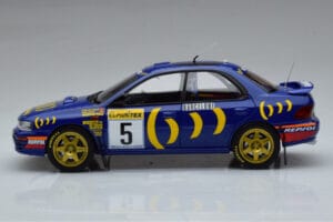 Subaru Impreza #5 C. Sainz / L. Moya 2nd Place Rally Monte Carlo 1995 Kyosho 1:18 08962B Kov – obrázok 4 z 9
