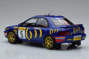 Subaru Impreza #5 C. Sainz / L. Moya 2nd Place Rally Monte Carlo 1995 Kyosho 1:18 08962B Kov – obrázok 6 z 9