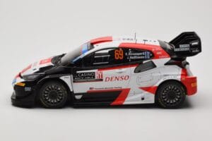 Toyota GR Yaris Rally1 #69 K. Rovanpera / J. Halttunen Rally Monte Carlo World Champion 2023 IXO 1:18 18RMC152B Kov – obrázok 3 z 6