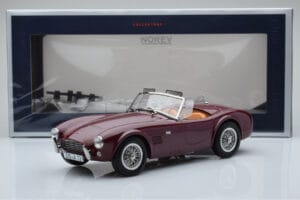 AC Cobra 289 Tmavo Červený Norev 1:18 182758 Kov – obrázok 6 z 6