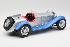 Alfa Romeo 2300 Spider Striebornomodrý Bburago 1:18 3008 Kov – obrázok 3 z 8