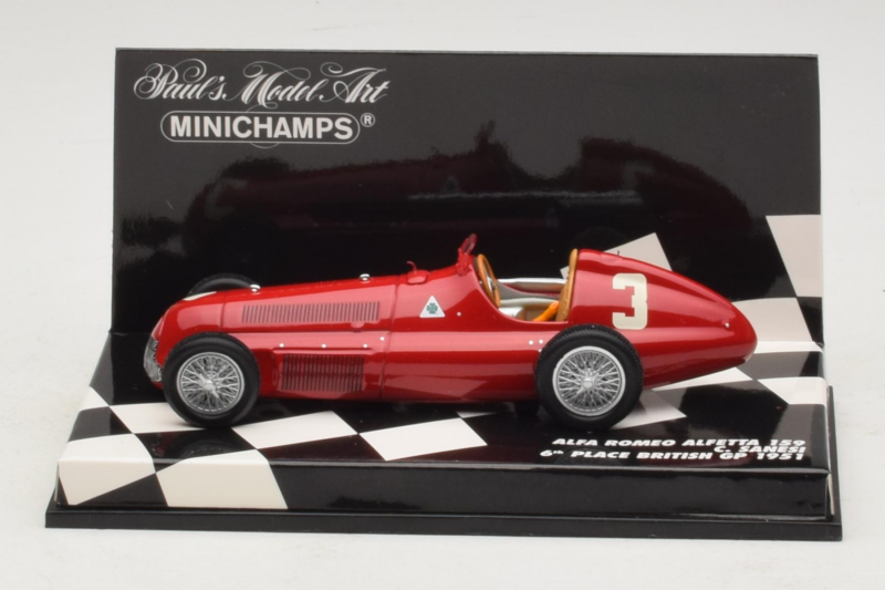 Alfa Romeo 159 Alfetta #3 C. Sanesi 6th Place British GP 1951 Minichamps 1:43 400511203 Kov