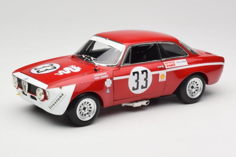 Alfa Romeo GTA 1300 Junior #33 T. Hezemans / G. van Lennep Hezemans Jarama 1972 Minichamps 1:18 100721233 Kov