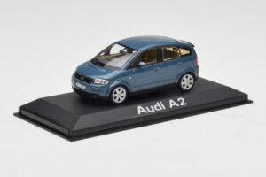 Audi A2 Blue Metallic Minichamps 1:43 20022200748005 Kov – obrázok 2 z 4