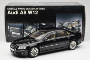 Audi A8 D3 W12 Čierny Kyosho 1:18 09212BK Kov – obrázok 8 z 8
