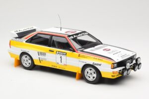 Audi Quattro A2 Audi Sport #1 W. Röhrl / C. Geistdörfer DNF Sanyo Rally of New Zealand 1984 Minichamps 1:18 155841101 Kov – obrázok 4 z 6