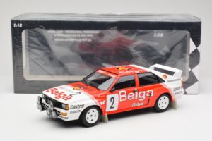 Audi Quattro A2 #2 B. Waldegård / H-T. Thorszelius Belga Team Winners Boucles de Spa 1985 Minichamps 1:18 155851102 Kov – obrázok 6 z 6
