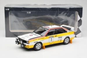 Audi Quattro A2 #3 S. Blomqvist / B. Cederberg Audi Sport Winners Sanyo Rally of New Zealand 1984 Minichamps 1:18 155841103 K – obrázok 6 z 6