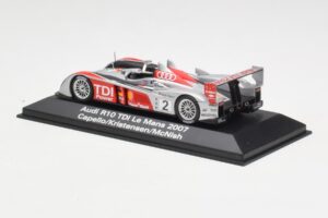 Audi R10 TDI LMP1 #2 R. Capello / T. Kristensen / A. McNish 24 Hours of Le Mans 2007 Minichamps 1:43 5020700223 Kov – obrázok 3 z 4