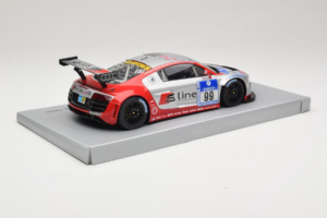 Audi R8 LMS #99 F. Biela / P. Kaffer / M. Fässler / M. Hennerici Phoenix Racing 24 Hours Nürburgring 2009 Spark 1:18 18S041 Ž – obrázok 3 z 6