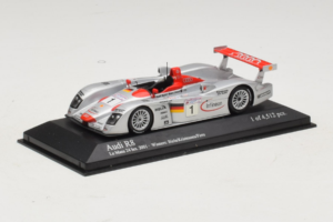 Audi R8 LMP #1 F. Biela / E. Pirro / T. Kristensen 24 Hours of Le Mans Winner 2001 Minichamps 1:43 400011201 Kov – obrázok 2 z 4
