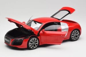 Audi R8 V10 Brilliant Červený Kyosho 1:18 09216RR Kov – obrázok 2 z 8