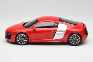 Audi R8 V10 Brilliant Červený Kyosho 1:18 09216RR Kov – obrázok 4 z 8