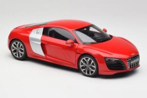 Audi R8 V10 Brilliant Červený Kyosho 1:18 09216RR Kov – obrázok 6 z 8
