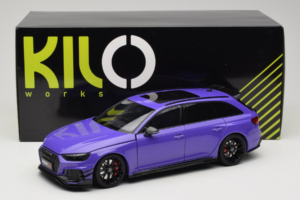 Audi RS4 B9 Avant Darwin Pro Fialový Kilo Works 1:18 KLW002301 Kov – obrázok 8 z 8