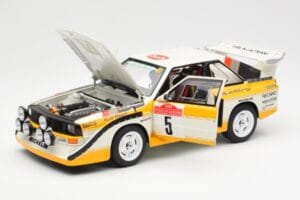 Audi Sport Quattro S1 #5 W. Rohrl / C. Geistdorfer Rally Sanremo Winner 1985 AUTOart 1:18 88503 Kompozit – obrázok 2 z 8
