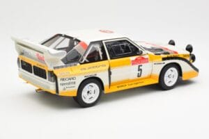 Audi Sport Quattro S1 #5 W. Rohrl / C. Geistdorfer Rally Sanremo Winner 1985 AUTOart 1:18 88503 Kompozit – obrázok 3 z 8