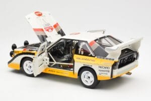 Audi Sport Quattro S1 #5 W. Rohrl / C. Geistdorfer Rally Sanremo Winner 1985 AUTOart 1:18 88503 Kompozit – obrázok 5 z 8