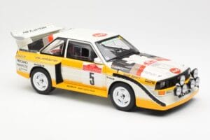 Audi Sport Quattro S1 #5 W. Rohrl / C. Geistdorfer Rally Sanremo Winner 1985 AUTOart 1:18 88503 Kompozit – obrázok 6 z 8