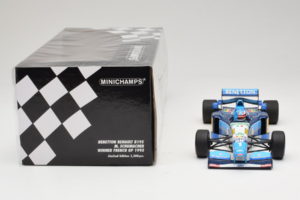Benetton B195 Renault #1 M. Schumacher Benetton Formula French Grand Prix Winner 1995 Minichamps 1:18 100950001 Kov – obrázok 6 z 7