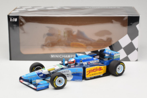 Benetton B195 Renault #1 M. Schumacher Benetton Formula French Grand Prix Winner 1995 Minichamps 1:18 100950001 Kov – obrázok 7 z 7