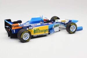 Benetton Renault B195 #1 M. Schumacher Winner Monaco GP 1995 Minichamps 1:18 510952301 Kov – obrázok 2 z 6