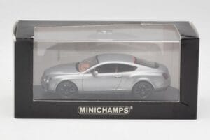 Bentley Continental GT Šedý S Čiernymi Ráfikmi Minichamps 1:43 BENTLEY001 Kov – obrázok 4 z 4