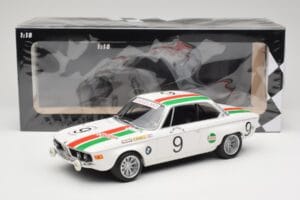 BMW 2800 CS E9 #9 Castrol BMW T. Moorkens / E. Haxhe 24 Hours of Spa 1971 Minichamps 1:18 155712709 Kov – obrázok 6 z 6