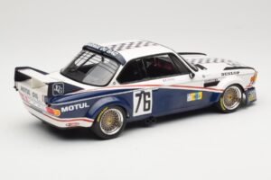 BMW 3.0 CSL E9 Garage Du Bac #76 P. Depnic / H. Coulon 24 Hours of Le Mans 1977 Minichamps 1:18 155772576 Kov – obrázok 2 z 6