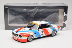 BMW 3.0 CSL E9 #2 Luigi Racing A. de Fierlant / P. Xhenceval Winners 24 Hours of Spa 1975 Minichamps 1:18 155752602 Kov – obrázok 6 z 6