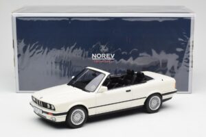 BMW 325i E30 Kabriolet Alpine Biely Norev 1:18 183213 Kov – obrázok 6 z 6
