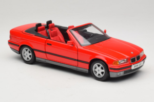 BMW 325i E36 Kabriolet Červený Maisto 1:18 50229 Kov – obrázok 6 z 8