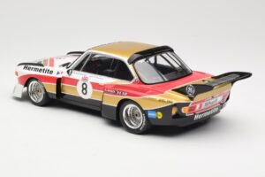 BMW 3.5 CSL E9 Hermetite #8 J. Fitzpatrick / T. Walkinshaw 1000 km Nurburgring 1976 Minichamps 1:18 155762608 Kov – obrázok 5 z 6