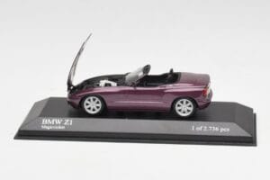 BMW Z1 E30 Fialový Metalíza Minichamps 1:43 400020101 Kov – obrázok 4 z 5