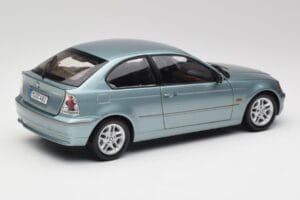 BMW 325Ti E46 Compact Svetlomodrý Metalíza Kyosho 1:18 80430024439 Kov – obrázok 3 z 8