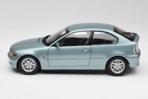 BMW 325Ti E46 Compact Svetlomodrý Metalíza Kyosho 1:18 80430024439 Kov – obrázok 4 z 8