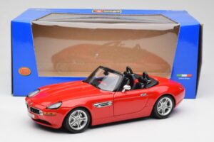 BMW Z8 E52 Roadster Jasne Červený Bburago 1:18 12032 Kov – obrázok 8 z 8