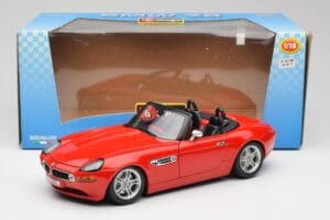 BMW Z8 E52 Červený Bburago 1:18 Z8001 Kov – obrázok 8 z 8