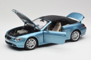 BMW 6 E64 Kabriolet Svetlomodrý Kyosho 1:18 80430153440 Kov – obrázok 2 z 8