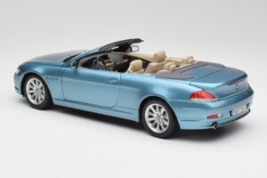 BMW 6 E64 Kabriolet Svetlomodrý Kyosho 1:18 80430153440 Kov – obrázok 7 z 8