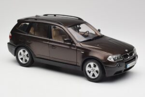 BMW X3 E83 3.0d Tmavo Hnedý Metalíza Kyosho 1:18 80430300736 Kov – obrázok 6 z 8