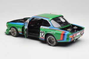 BMW 3.5 CSL E9 Gruppe 5 #12 H. Quester / G. Nilsson Zeltweg Winner 1976 Minichamps 1:18 180762012 Kov – obrázok 5 z 8