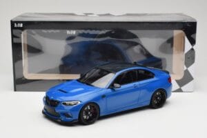 BMW M2 CS F87 Modrý Metalíza S Čiernymi Kolesami Minichamps 1:18 155021022 Kov – obrázok 6 z 6