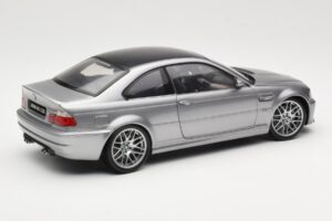 BMW M3 E46 CSL Strieborný Kyosho 1:18 08506S Kov – obrázok 3 z 8