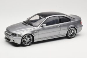 BMW M3 E46 CSL Strieborný Kyosho 1:18 08506S Kov