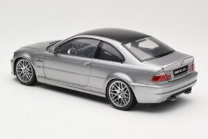 BMW M3 E46 CSL Strieborný Kyosho 1:18 08506S Kov – obrázok 7 z 8