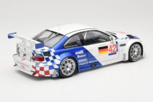 BMW M3 E46 GTR #42 J. Lehto / J. Muller ELMS 2001 Minichamps 1:18 100012192 Kov – obrázok 3 z 8